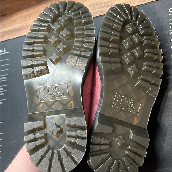 Dr. Doc Martens Ramsey Suede Kiltie Buckle Creepers Pink Fringe Loafers - Picture 8 of 10